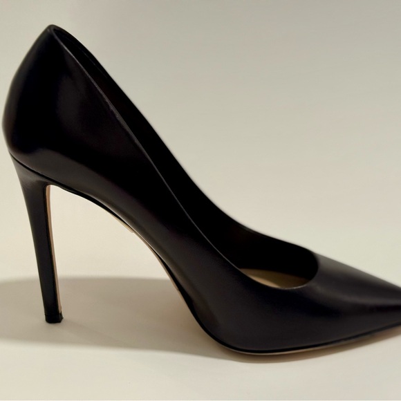 Tamara Mellon Rebel 105 Capretto Black Leather Pumps, Size 5 - Picture 5 of 6
